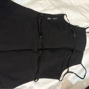 Zara Classic Black backless halter top
